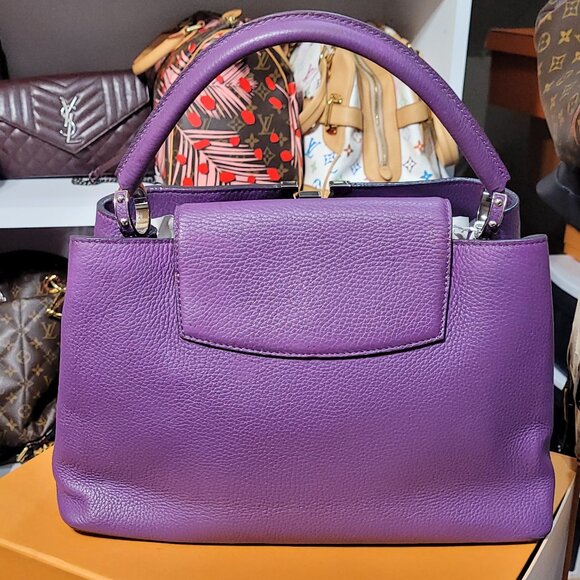 Louis Vuitton Purple Taurillon Leather Capucines MM - Picture 9 of 15